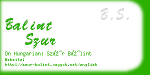 balint szur business card